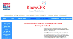 Desktop Screenshot of knowcpr.com